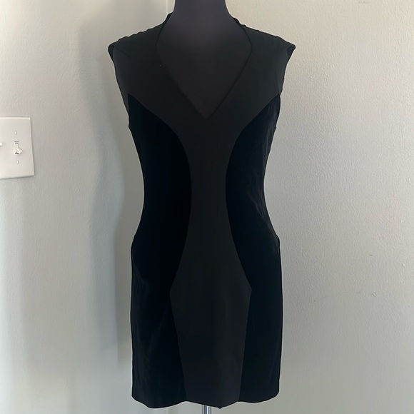 Helmut Lang silk/velvet black dress - Picture 2 of 8